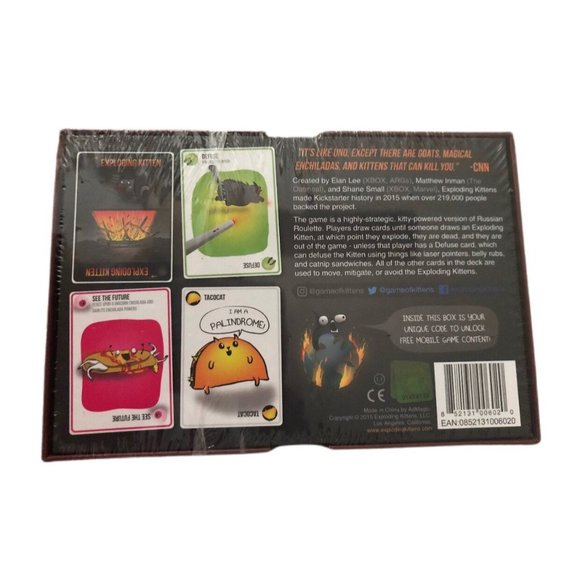 EXPLODING KITTENS Card Game Original Edition Ages 7+ and 2 to 5 Players - Picture 2 of 2